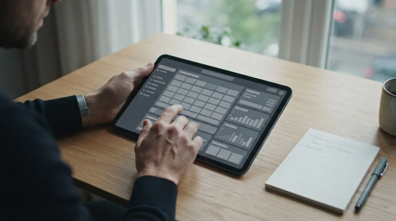Person vergleicht digitale Zahlungsmethoden für Online-Wetten auf Tablet