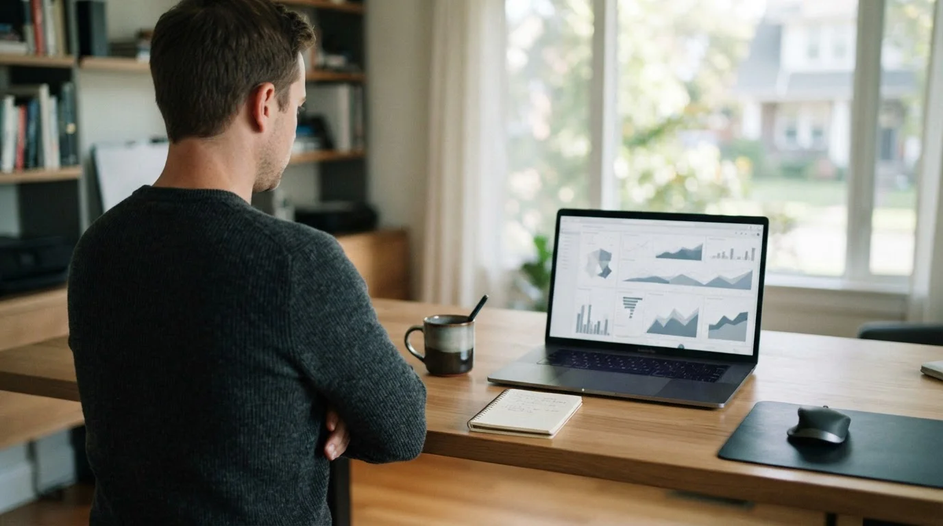 Laptop mit Datenvisualisierung und Statistiken zu Zahlungslimits