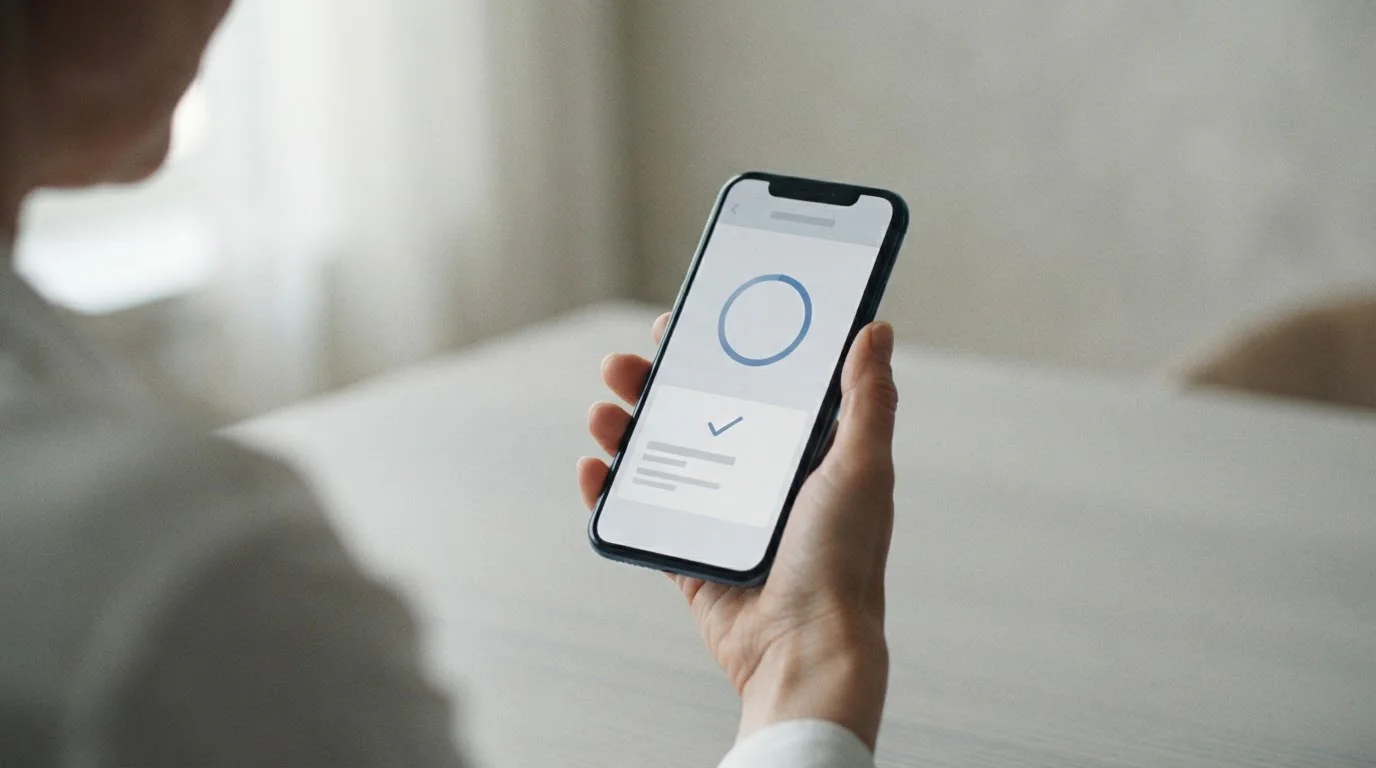 Hand mit Smartphone bei mobiler Zahlungsabwicklung